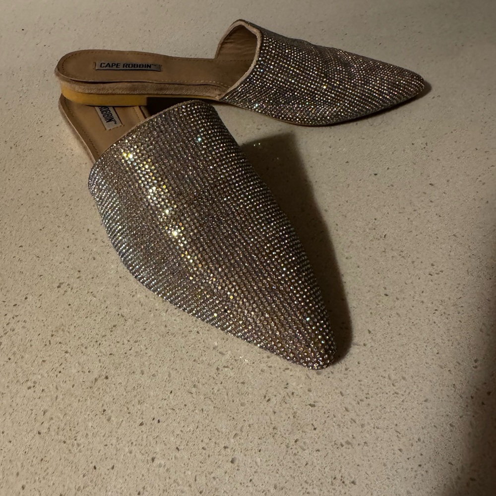Cape Robbin Women's Sparkling RhinestoneMules - Silver - Gold